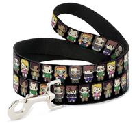 Dog Leash 6-FEET Big Bang Theory Chibi Characters Black