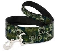 Dog Leash 6-FEET Buzz Poses/Stars LIKE A BUZZ WIDE 1.5"