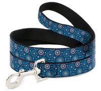Dog Leash 6-FEET Captain America Fireworks Icons Blue/Red/White