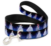 Dog Leash 6-FEET Cinderella Transformation Blue Fade WIDE 1.5"