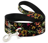 Dog Leash 6-FEET Death or Glory CLOSE-UP Black