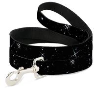 Dog Leash 6-FEET Deep Space Black/White NARROW 0.5"