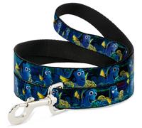 Dog Leash 6-FEET Dory Poses/Swirls Blues/Yellows