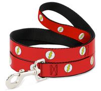 Dog Leash 6-FEET Flash Logo Red/White/Yellow