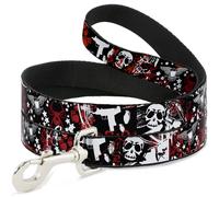 Dog Leash 6-FEET Graffiti Men's NARROW 0.5"