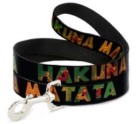 Dog Leash 6-FEET HAKUNA MATATA Black/Lion King Scenes