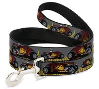 Dog Leash 6-FEET Hot Rod w/Flames