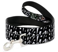 Dog Leash 6-FEET Joker The Killing Joke Holding Head Pose/HA HA HA Repeat White/