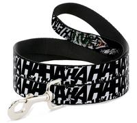 Dog Leash 6-FEET Joker The Killing Joke Holding Head Pose/HA HA HA Repeat White/