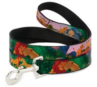 Dog Leash 6-FEET Lion King Simba & Nala Growing Up Scenes