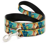 Dog Leash 6-FEET Luca The Piazza Poster Collage Stacked WIDE 1.5"