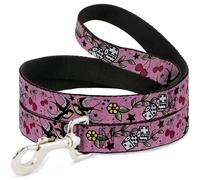 Dog Leash 6-FEET Lucky CLOSE-UP Pink