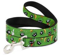 Dog Leash 6-FEET MARVIN THE MARTIAN w/Poses/Expressions Green