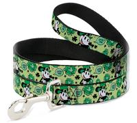 Dog Leash 6-FEET Mickey Mouse St. Patrick's Day LUCKY ME Leprechaun Pose and Sha