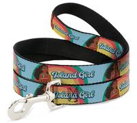 Dog Leash 6-FEET Moana ISLAND GIRL Rainbow Pose Blue/Multi Color