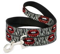 Dog Leash 6-FEET Mouth Zebra WIDE 1.5"
