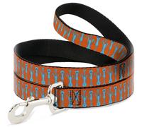 Dog Leash 6-FEET Mr. Meeseeks Poses Flip Orange