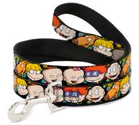 Dog Leash 6-FEET Rugrats Character Faces C/U WIDE 1.5"