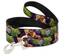 Dog Leash 6-FEET Scooby & Shaggy Hugging w/Werewolf Man Purple