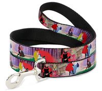 Dog Leash 6-FEET Sleeping Beauty & Prince Scenes WIDE 1.5"