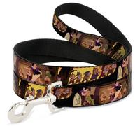 Dog Leash 6-FEET Snow White & the Seven Dwarfs Scenes WIDE 1.5"