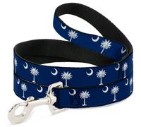 Dog Leash 6-FEET South Carolina Flags NARROW 0.5"