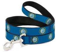 Dog Leash 6-FEET South Dakota Flags NARROW 0.5"