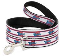 Dog Leash 6-FEET Space Jam TUNE SQUAD Logo Stripe White/Red/Blue