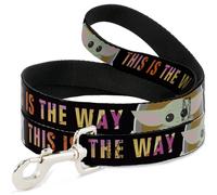 Dog Leash 6-FEET Star Wars The Child Chibi Pod Pose THIS IS THE WAY Black/Multi