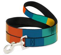 Dog Leash 6-FEET Summer Essentials Color Block 2 WIDE 1.5"