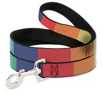 Dog Leash 6-FEET Summer Essentials Color Block 3 WIDE 1.5"
