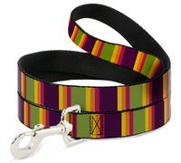 Dog Leash 6-FEET Summer Essentials Color Block 7 WIDE 1.5"