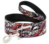 Dog Leash 6-FEET Superman Color Flying Bricks Scene WIDE 1.5"