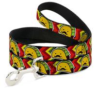 Dog Leash 6-FEET Taco Man WIDE 1.5"