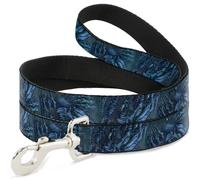 Dog Leash 6-FEET Tattoo Johnny-Brutal Blue WIDE 1.5"