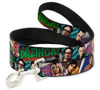 Dog Leash 6-FEET The Big Bang Theory Comic Strip NARROW 0.5"