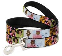 Dog Leash 6-FEET The Proud Family 6-Character Block Poses NARROW 0.5"