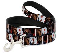 Dog Leash 6-FEET X-Men Gambit Cards 4-Pose Blocks NARROW 0.5"