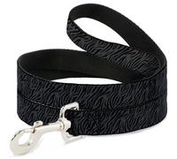 Dog Leash 6-FEET Zebra 2 Black/Gray