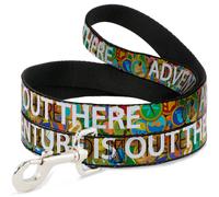Dog Leash ADVENTURE IS OUT THERE/Stacked Wilderness Explorer Badges Tan/Multi Co