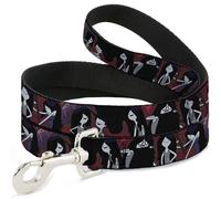 Dog Leash Adventure Time Marceline Poses Collage Reds WIDE 1.5"