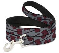 Dog Leash Adventure Time Marceline's Axe Bass Guitar Scattered Gray