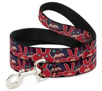 Dog Leash Angry Bunnies Purple/Red/Blue
