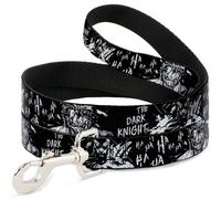 Dog Leash Batman THE DARK KNIGHT and Joker Smiling Sketch Close-Ups Black/White
