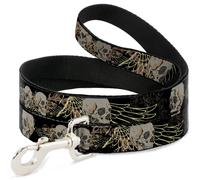 Dog Leash BD Die Hard Skull 01 NARROW 0.5"