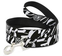 Dog Leash BD Logo/BUCKLE-DOWN Script Black/White