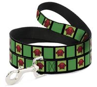 Dog Leash Blue's Clues Steve's Stripe and Thinking Chair Black/Greens/Red