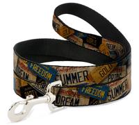 Dog Leash Cali License Plates Stacked Vintage