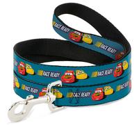 Dog Leash Cars 3 Lightning McQueen/Cruz Ramirez Pose RACE READY Blue/Yellow/Red