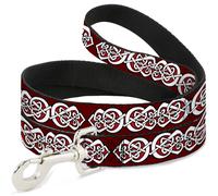 Dog Leash Celtic Knot5 Reds/Black/White